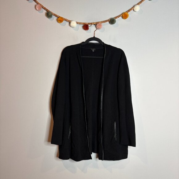 Talbots black knit open sweater blazer - Picture 1 of 4